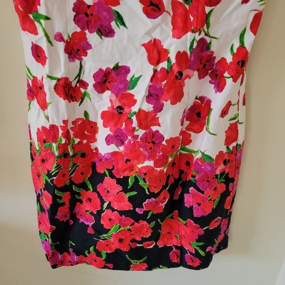 Chaps red floral poppy sheath dress - Picture 4 of 7